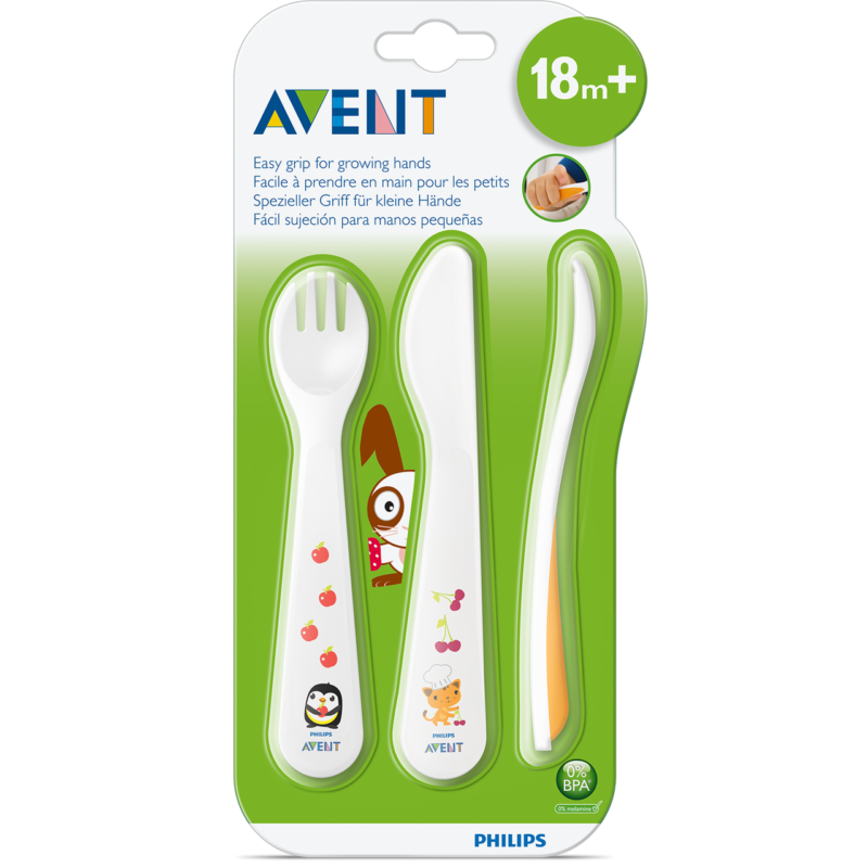 Philips Avent Toddler Knife, Fork and Spoon 18m+