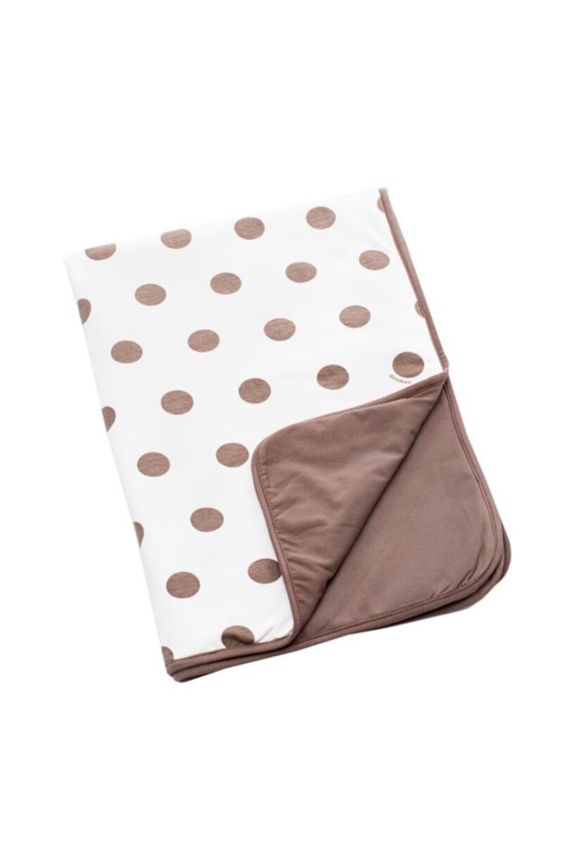 Doomoo Dream Baby Cotton Blanket 100 x 75 cm, Dots Taupe