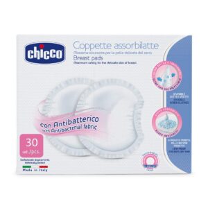 Chicco Antibacterial Breast Pads, 30 Pieces