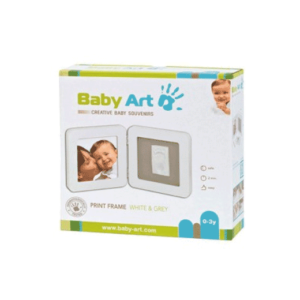 Baby Art, Simple Print Frame, White & Grey