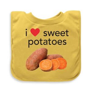 Green Sprouts Favorite Foods Absorbent Pull Over Food Bib - Yellow Sweet Potato