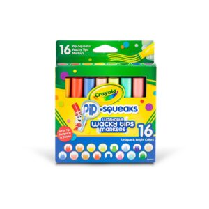 Crayola Pip Squeaks Washable Markers with Wacky Tips x 16