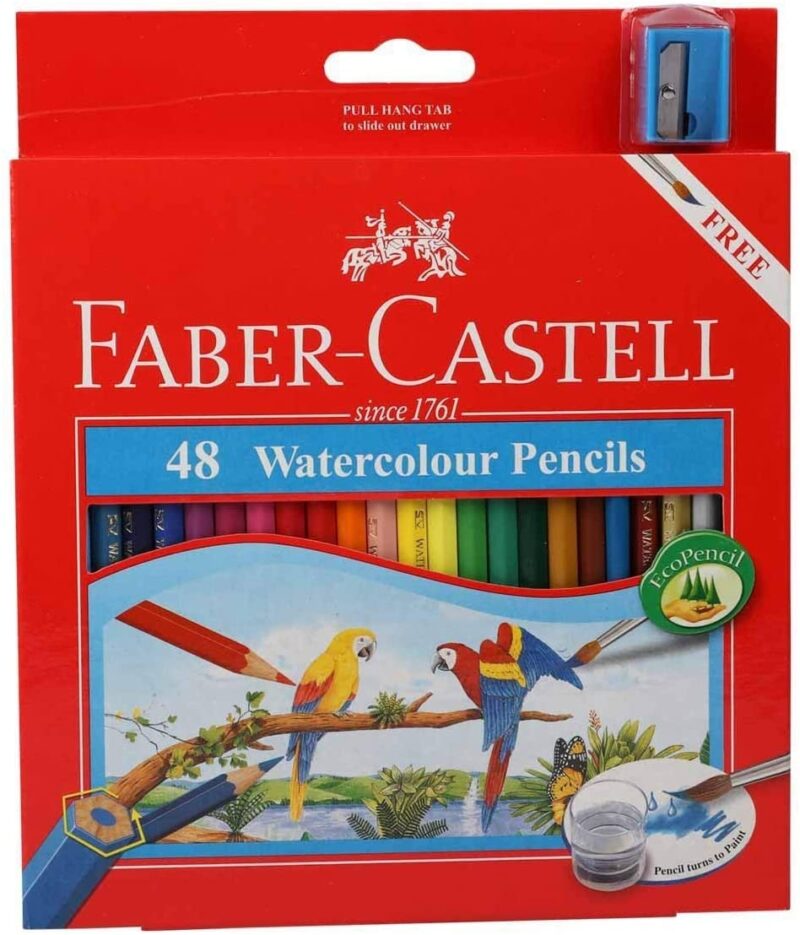 Faber Castell Watercolour Pencils, 48 colors