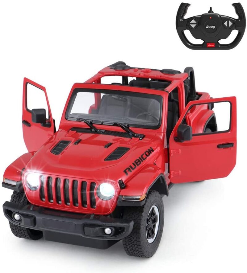 Rastar Jeep Wrangler JL RC, 1/14, Remote Control Car, Red