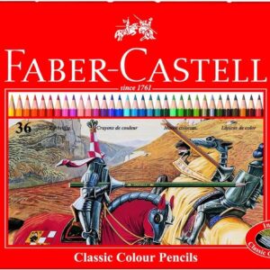 Faber Castell Pencils Metal Flat Box, 36 colors