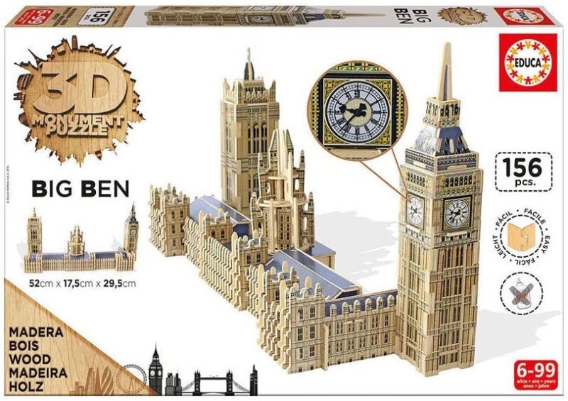 Educa 3D Monument Puzzle Big Ben And Parliament