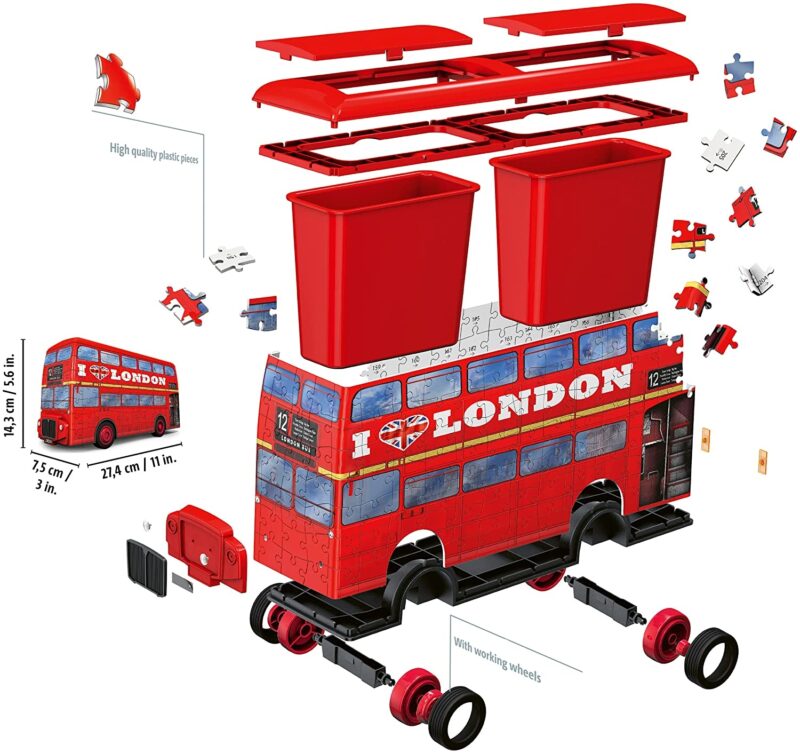 Ravensburger 3D London Bus Puzzle, 216 pieces