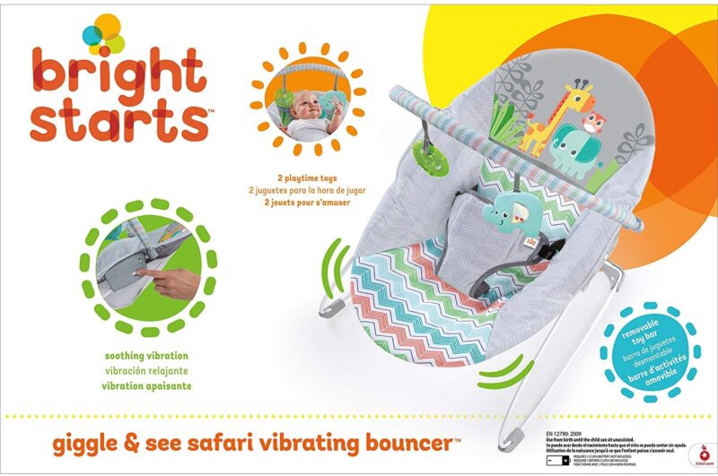 Bright Starts Giggle & See Safari Vibrating Bouncer