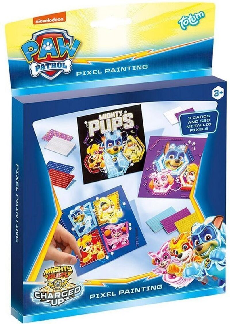 Totum Paw Patrol Mighty Pups Pixel Painting 6 Pieces