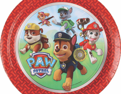 Paw Patrol Plates 20cm x 8