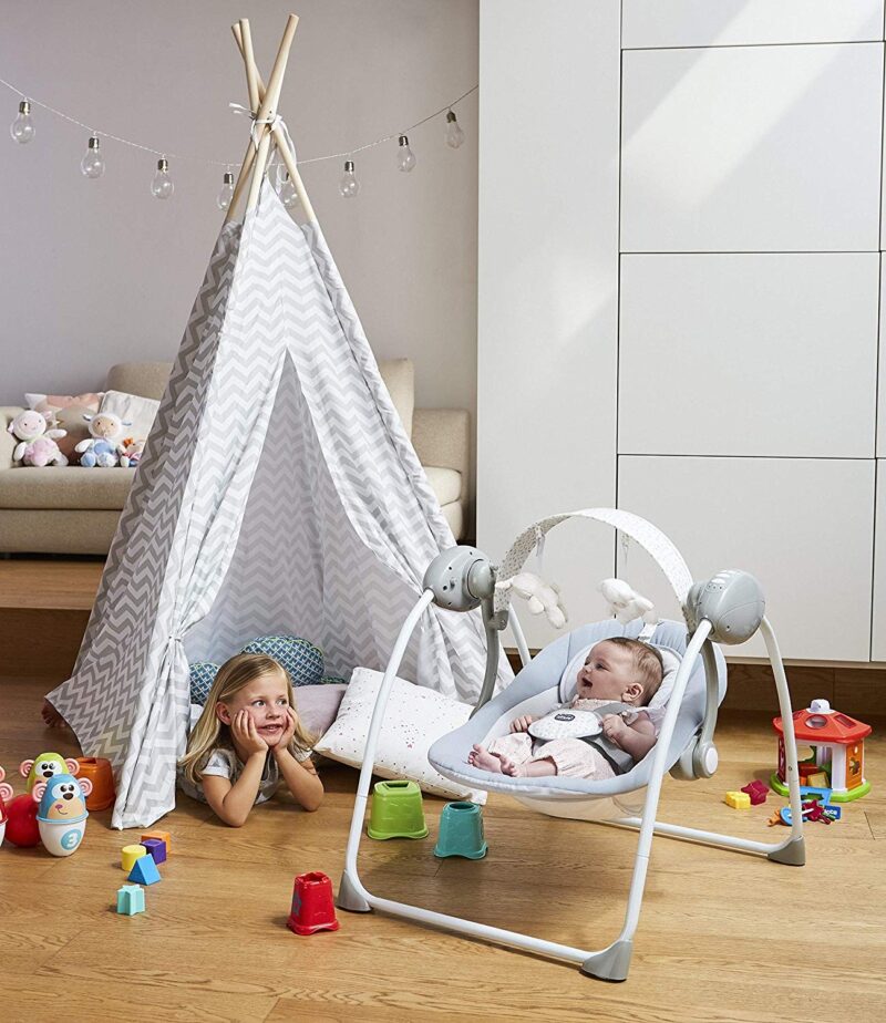 Chicco Relax & Play Electronic Swing - Grey