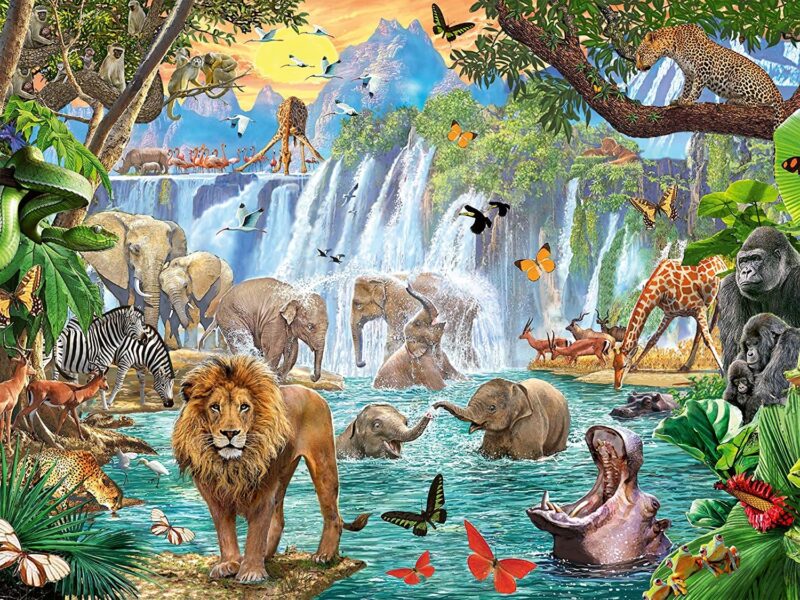 Ravensburger Waterfall Safari Puzzle,1500 Pieces