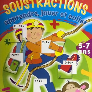 Additions Soustractions 5-7 Ans +100 Autocollants - Rouge