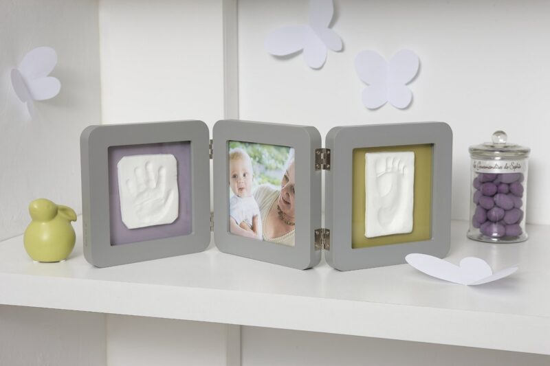 Baby Art, Double Print Frame, Grey