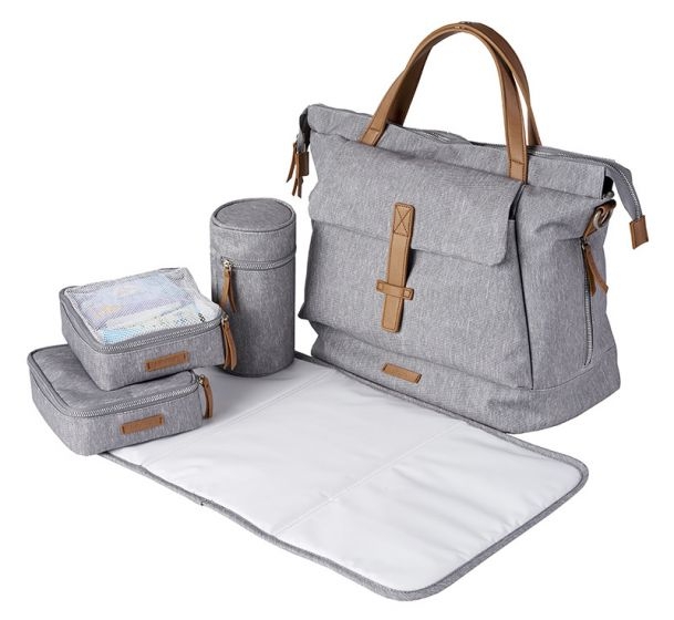 BabaBing Erin Tote Changing Bag - Grey