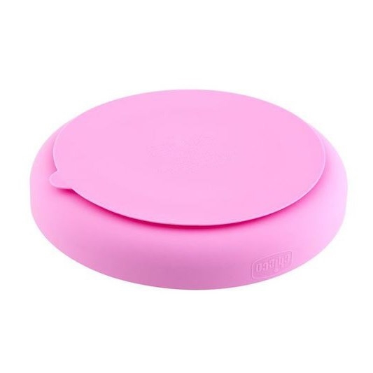 Chicco Easy Menu Silicone Divided Plate - Pink