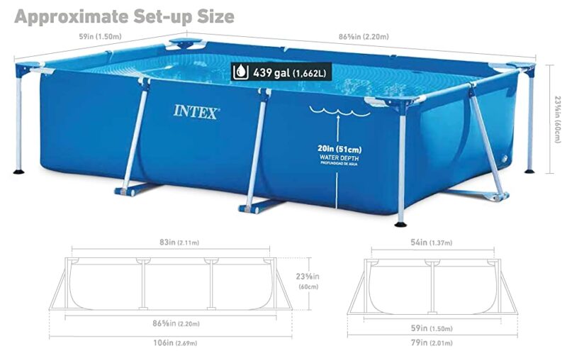 Intex Family Size Frame Pool 220 x 150 x 60 cm