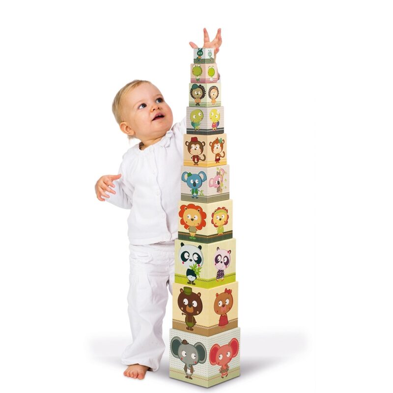 Janod Family Portraits Square Stacking Pyramid