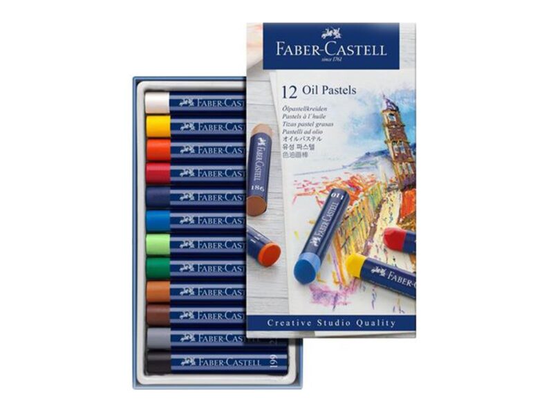 Faber Castell Oil Pastel Crayons - Box of 12