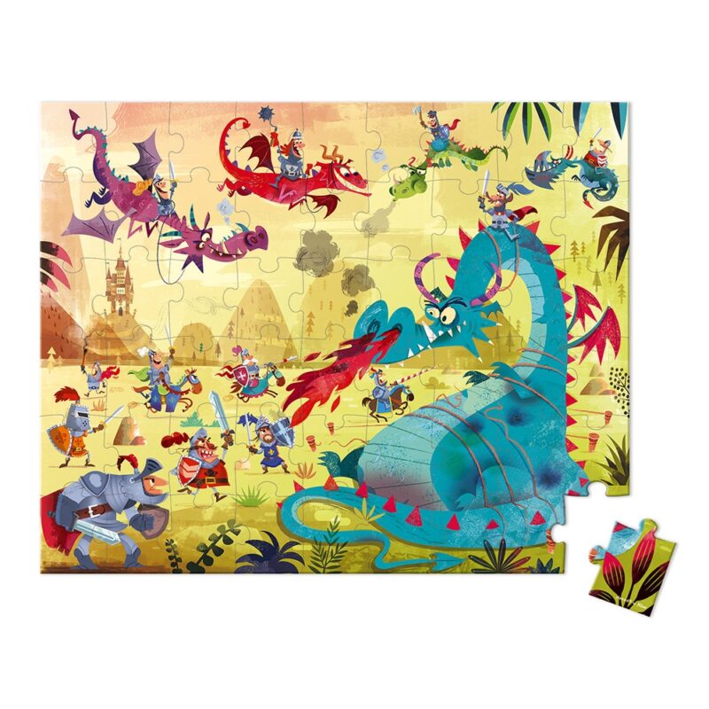 Janod Hat Boxed Puzzle Dragons 54 pieces