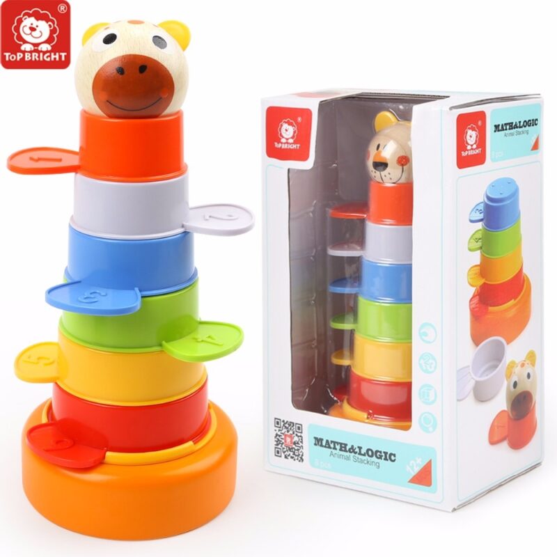 Top Bright Animal Stacking Tower