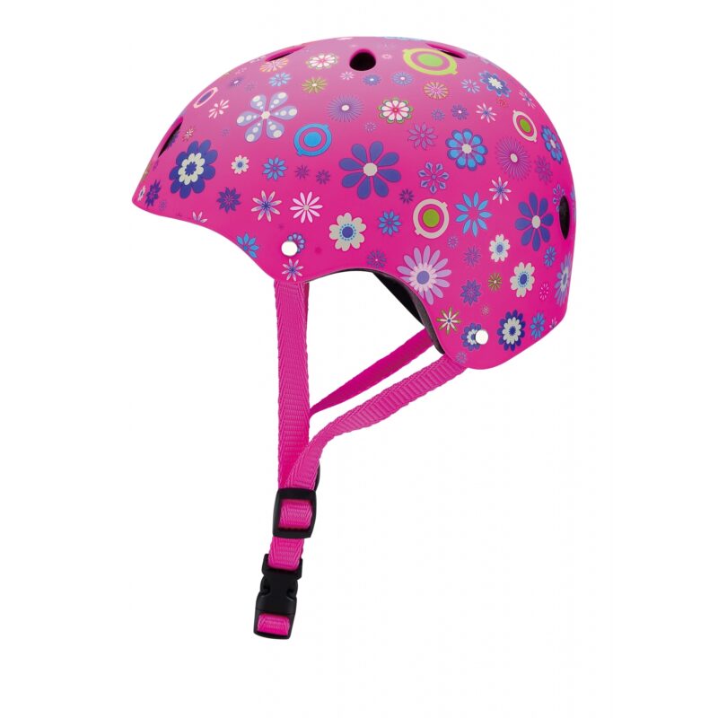 Globber Printed Helmet Junior Flowers Pink XS/S (51-54CM)