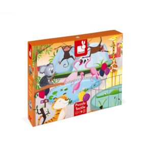 Janod Tactile Puzzle A Day At the Zoo 20 pieces