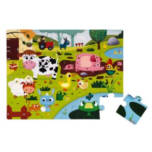 Janod Tactile Puzzle Farm Animals 20 pieces