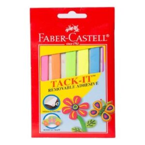 Faber Castell Tack-it Removable Adhesive, 6 Colors