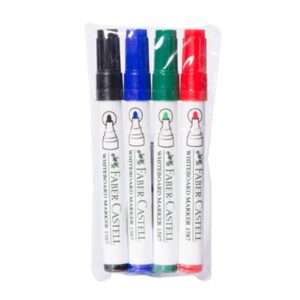 Faber Castell Whiteboard Marker Round Tip set, 4 colors