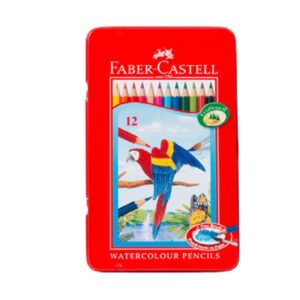 Faber Castell Color Pencils Metal Box Aqua - 12 colors + Brush